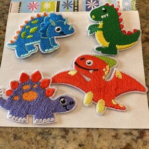 Dinosaur iron patches new. Set of 4